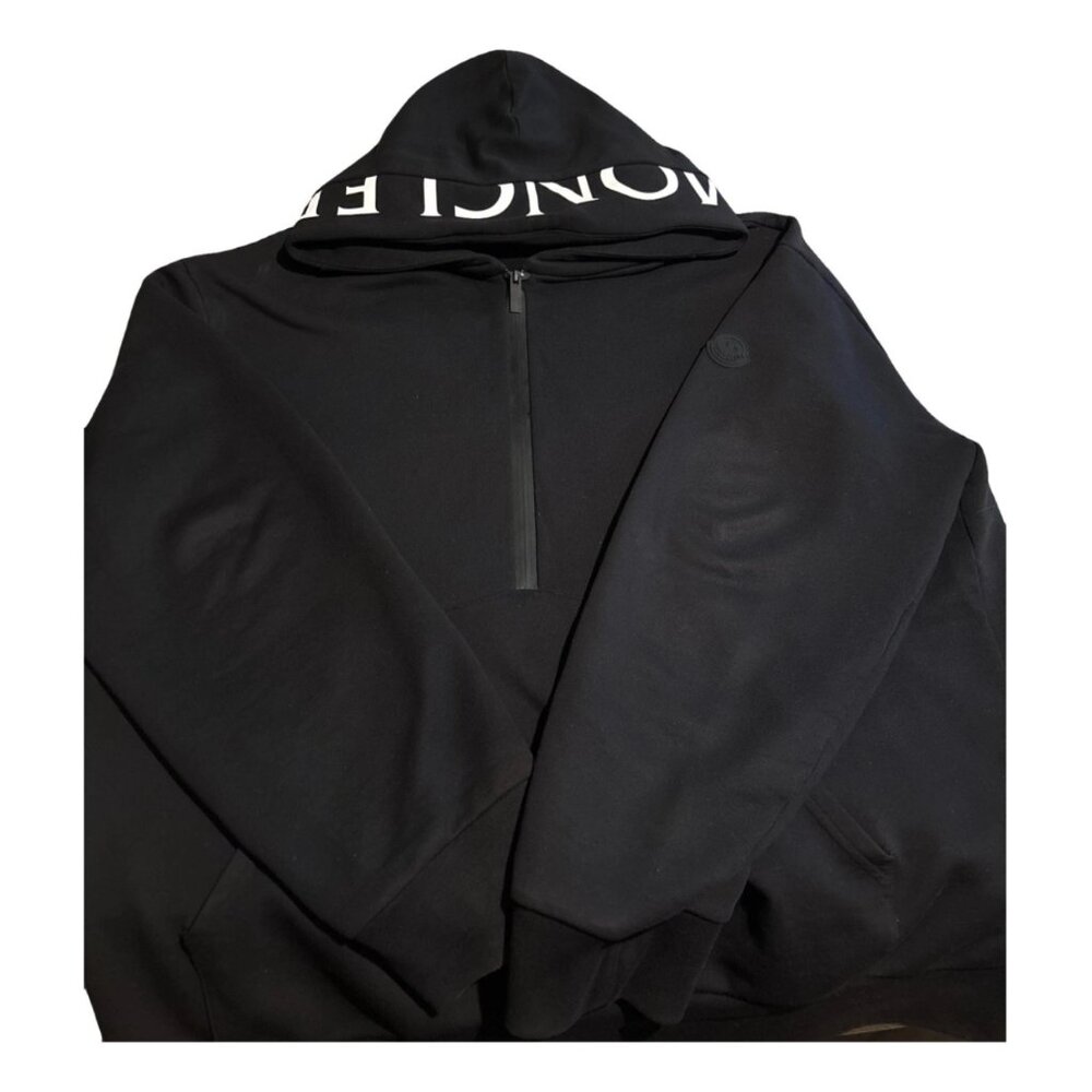 $1395 Authentic MONCLER Made in Turkey Men’s Black Hoodie Sweatshirt Sz.2XL